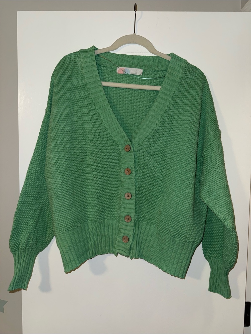 Free People Beach V-Neck Button Front Sweater